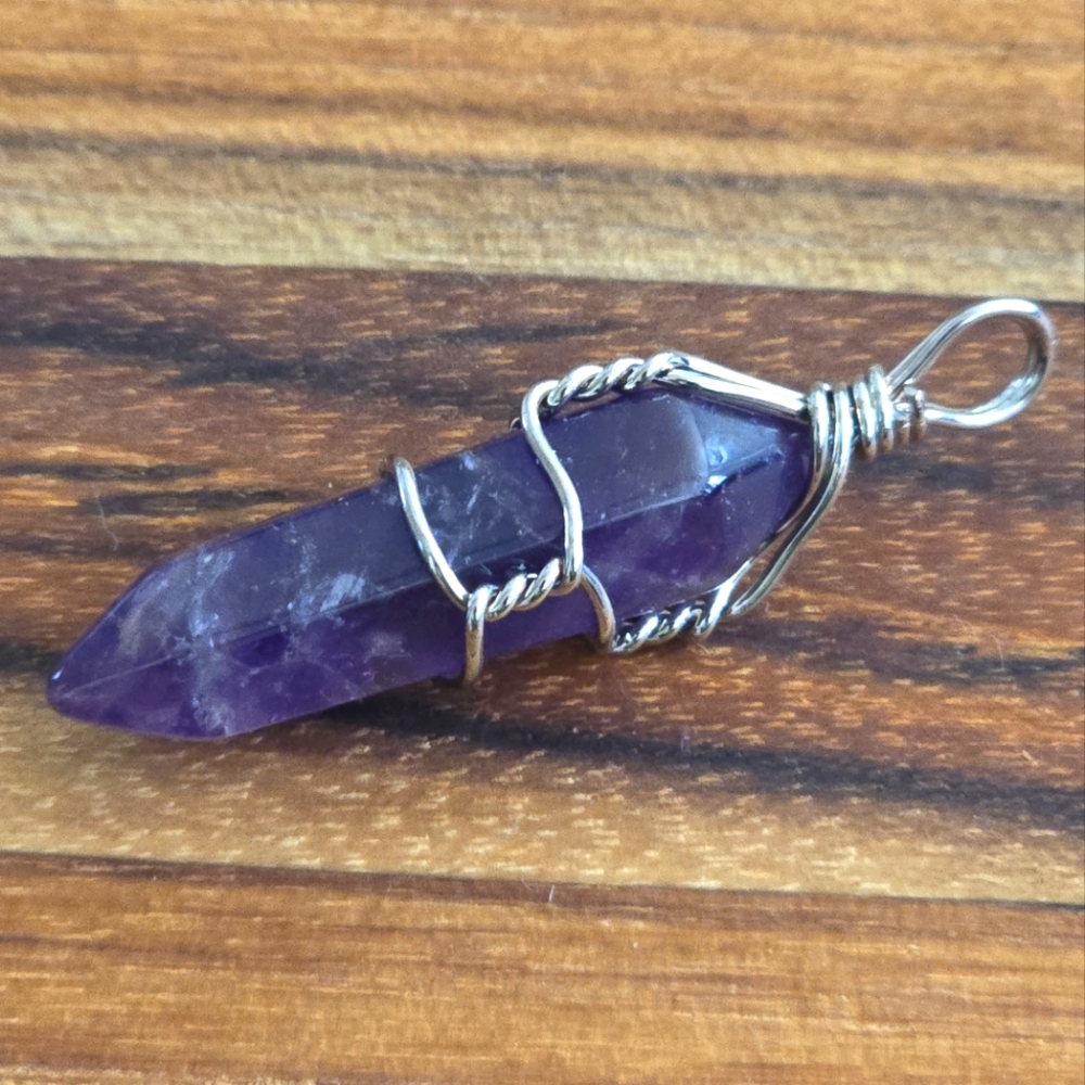 Wire wrapped Amethyst Pendant